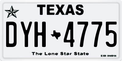 TX license plate DYH4775