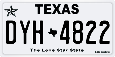 TX license plate DYH4822
