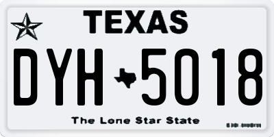TX license plate DYH5018