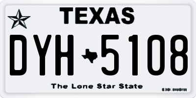 TX license plate DYH5108