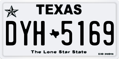 TX license plate DYH5169