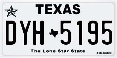 TX license plate DYH5195