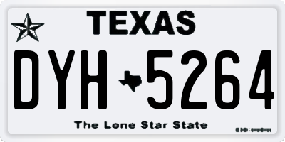 TX license plate DYH5264
