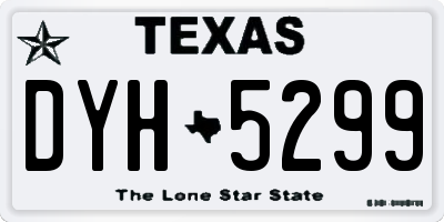 TX license plate DYH5299
