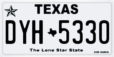 TX license plate DYH5330