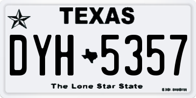 TX license plate DYH5357