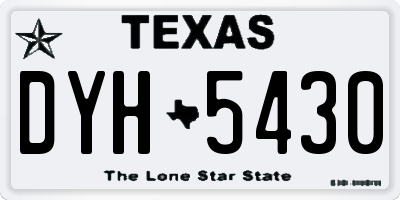 TX license plate DYH5430