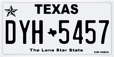 TX license plate DYH5457