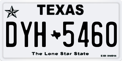 TX license plate DYH5460