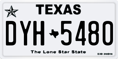 TX license plate DYH5480