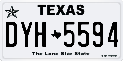 TX license plate DYH5594