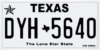 TX license plate DYH5640