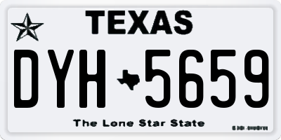 TX license plate DYH5659