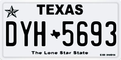 TX license plate DYH5693