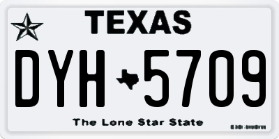 TX license plate DYH5709