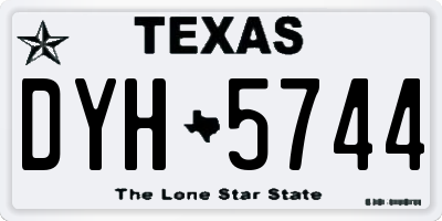 TX license plate DYH5744