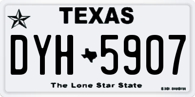 TX license plate DYH5907