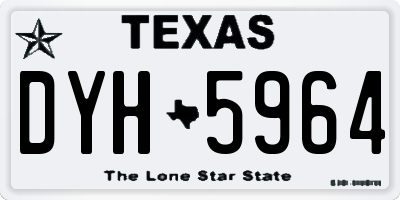 TX license plate DYH5964