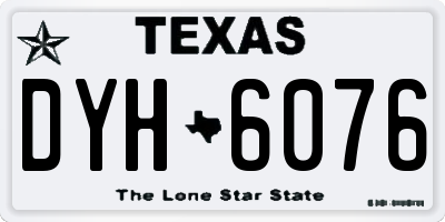 TX license plate DYH6076