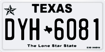 TX license plate DYH6081