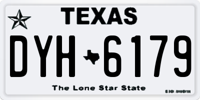 TX license plate DYH6179