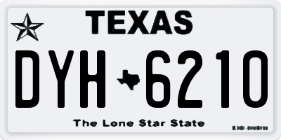 TX license plate DYH6210