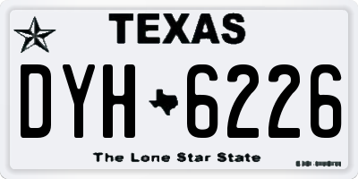 TX license plate DYH6226