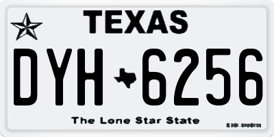 TX license plate DYH6256
