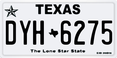 TX license plate DYH6275