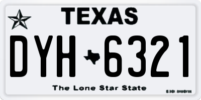 TX license plate DYH6321