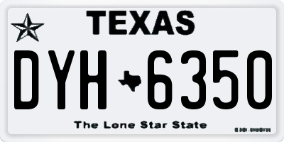 TX license plate DYH6350