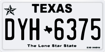 TX license plate DYH6375