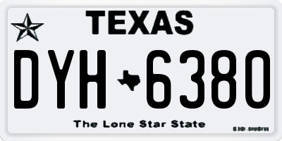 TX license plate DYH6380