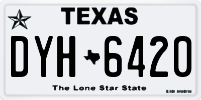 TX license plate DYH6420