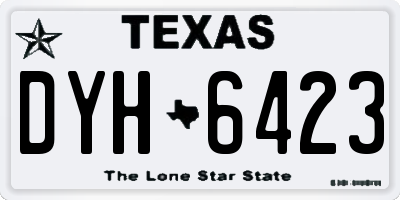 TX license plate DYH6423