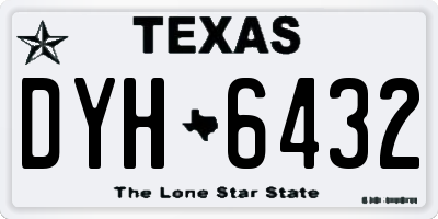 TX license plate DYH6432