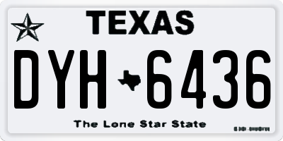 TX license plate DYH6436