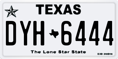 TX license plate DYH6444