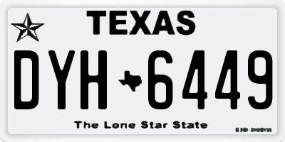 TX license plate DYH6449