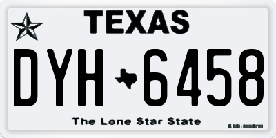TX license plate DYH6458