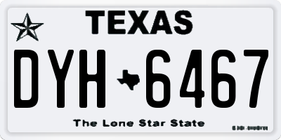 TX license plate DYH6467