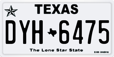 TX license plate DYH6475