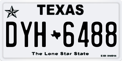 TX license plate DYH6488