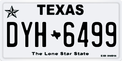 TX license plate DYH6499