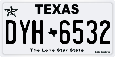TX license plate DYH6532