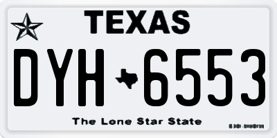 TX license plate DYH6553