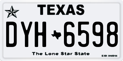 TX license plate DYH6598