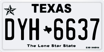 TX license plate DYH6637