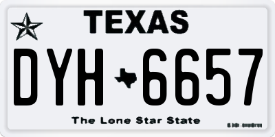 TX license plate DYH6657