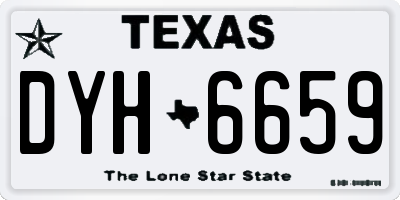 TX license plate DYH6659